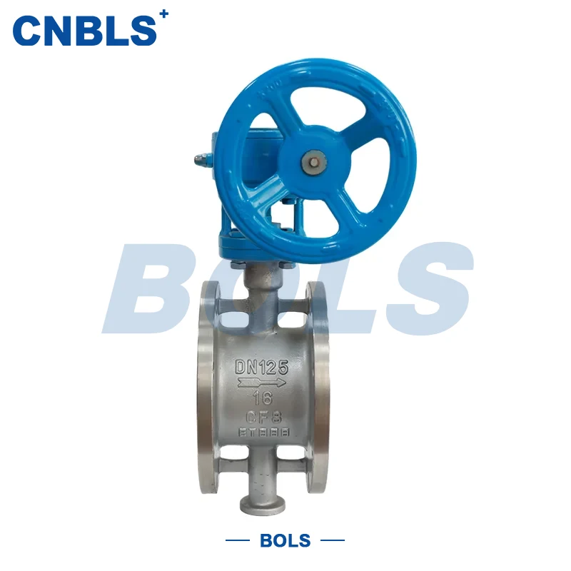 Válvulas de mariposa telescópicas de acero inoxidable selladas con metal
